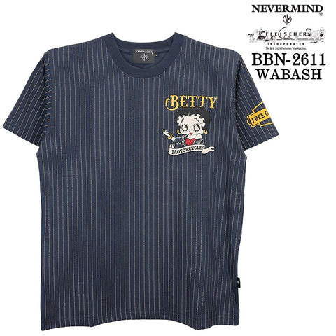 BETTY BOOP NEVERMIND TEE S/S T-SHIRT ベティーブープ ネバーマインド コラボ 天竺 半袖 Tシャツ bbn-2611