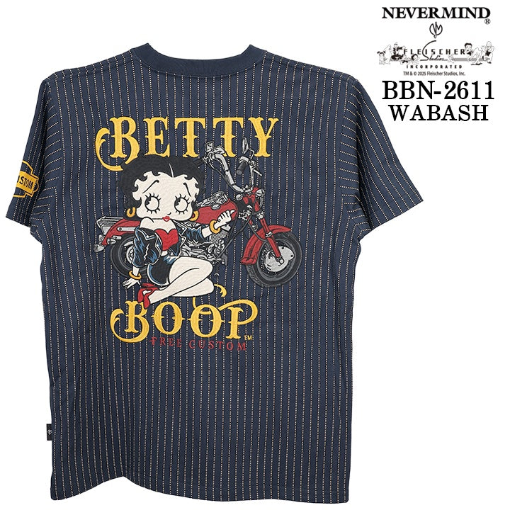 BETTY BOOP NEVERMIND TEE S/S T-SHIRT ベティーブープ ネバーマインド コラボ 天竺 半袖 Tシャツ bbn-2611