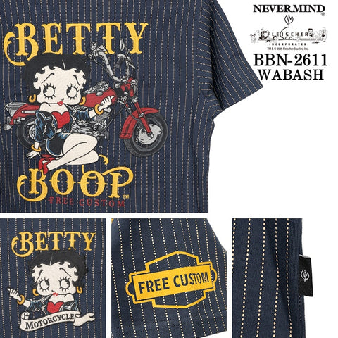 BETTY BOOP NEVERMIND TEE S/S T-SHIRT ベティーブープ ネバーマインド コラボ 天竺 半袖 Tシャツ bbn-2611