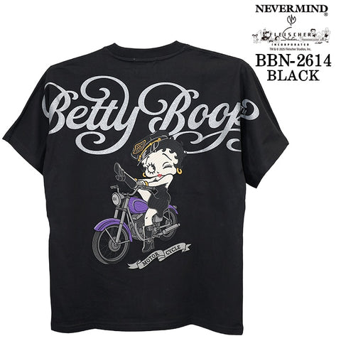 BETTY BOOP NEVERMIND TEE S/S T-SHIRT ベティーブープ ネバーマインド コラボ 天竺 半袖 Tシャツ bbn-2614