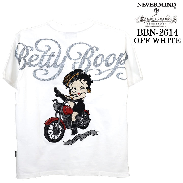 BETTY BOOP NEVERMIND TEE S/S T-SHIRT ベティーブープ ネバーマインド コラボ 天竺 半袖 Tシャツ bbn-2614