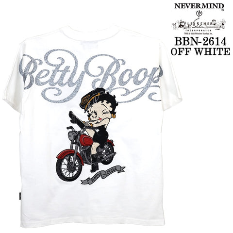 BETTY BOOP NEVERMIND TEE S/S T-SHIRT ベティーブープ ネバーマインド コラボ 天竺 半袖 Tシャツ bbn-2614