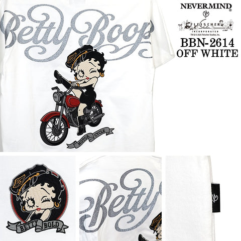 BETTY BOOP NEVERMIND TEE S/S T-SHIRT ベティーブープ ネバーマインド コラボ 天竺 半袖 Tシャツ bbn-2614