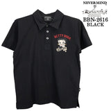 BETTY BOOP NEVERMIND S/S POLO SHIRT ベティーブープ ネバーマインド コラボ 天竺 半袖 ポロシャツ bbn-2616