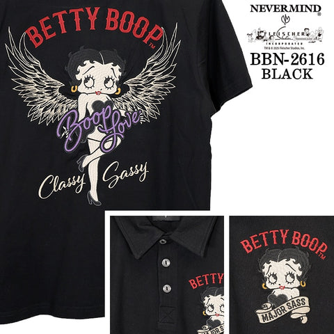BETTY BOOP NEVERMIND S/S POLO SHIRT ベティーブープ ネバーマインド