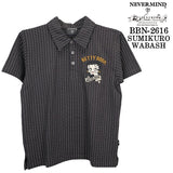 BETTY BOOP NEVERMIND S/S POLO SHIRT ベティーブープ ネバーマインド コラボ 天竺 半袖 ポロシャツ bbn-2616