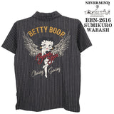 BETTY BOOP NEVERMIND S/S POLO SHIRT ベティーブープ ネバーマインド コラボ 天竺 半袖 ポロシャツ bbn-2616