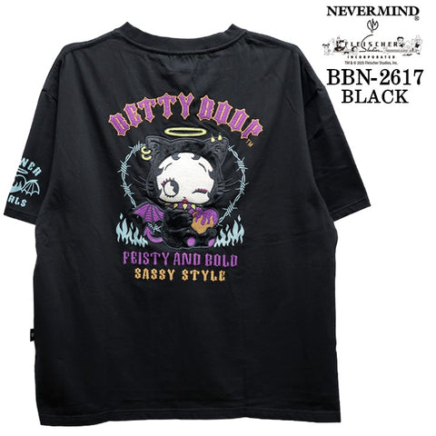 BETTY BOOP NEVERMIND TEE BIG S/S T-SHIRT ベティーブープ ネバーマインド ビッグシルエット 天竺 半袖Tシャツ bbn-2617