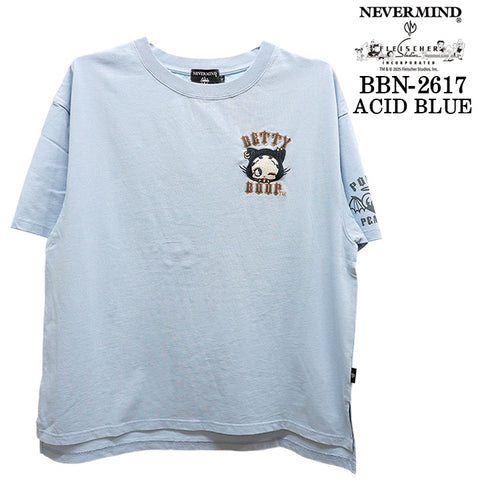 BETTY BOOP NEVERMIND TEE BIG S/S T-SHIRT ベティーブープ ネバーマインド ビッグシルエット 天竺 半袖Tシャツ bbn-2617