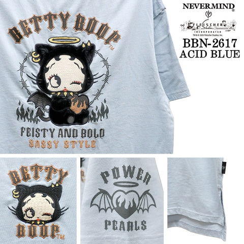 BETTY BOOP NEVERMIND TEE BIG S/S T-SHIRT ベティーブープ ネバーマインド ビッグシルエット 天竺 半袖Tシャツ bbn-2617