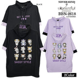 BETTY BOOP NEVERMIND TEE BIG S/S HOODIE ベティーブープ ネバーマインド ビッグシルエット 天竺 半袖 パーカー bbn-2618