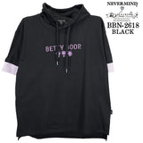 BETTY BOOP NEVERMIND TEE BIG S/S HOODIE ベティーブープ ネバーマインド ビッグシルエット 天竺 半袖 パーカー bbn-2618