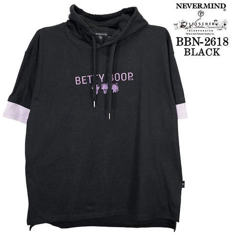 BETTY BOOP NEVERMIND TEE BIG S/S HOODIE ベティーブープ ネバー