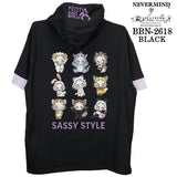 BETTY BOOP NEVERMIND TEE BIG S/S HOODIE ベティーブープ ネバーマインド ビッグシルエット 天竺 半袖 パーカー bbn-2618