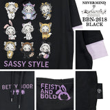 BETTY BOOP NEVERMIND TEE BIG S/S HOODIE ベティーブープ ネバーマインド ビッグシルエット 天竺 半袖 パーカー bbn-2618