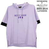 BETTY BOOP NEVERMIND TEE BIG S/S HOODIE ベティーブープ ネバーマインド ビッグシルエット 天竺 半袖 パーカー bbn-2618