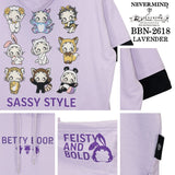 BETTY BOOP NEVERMIND TEE BIG S/S HOODIE ベティーブープ ネバーマインド ビッグシルエット 天竺 半袖 パーカー bbn-2618