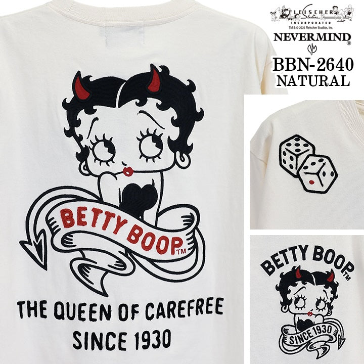 BETTY BOOP NEVERMIND TEE L/S T-SHIRT ベティーブープ ネバーマインド コラボ 天竺 ロンTEE 長袖 Tシャツ bbn-2640