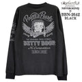 BETTY BOOP NEVERMIND L/S FAKE SUEDE PULLOVER TEE ベティーブープ ネバーマインド コラボ 長袖 フェイク スウェード プルオーバー bbn-2642