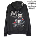 BETTY BOOP NEVERMIND FAKE SUEDE HOODIE F/Z PARKA ベティーブープ ネバーマインド コラボ フェイク スウェード フーディ パーカー bbn-2649
