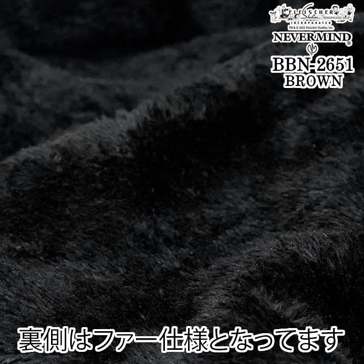 BETTY BOOP NEVERMIND BIG SILHOUETTE FAKE SUEDE HOODIE PARKA ベティーブープ コラボ ビッグシルエット パーカー bbn-2651