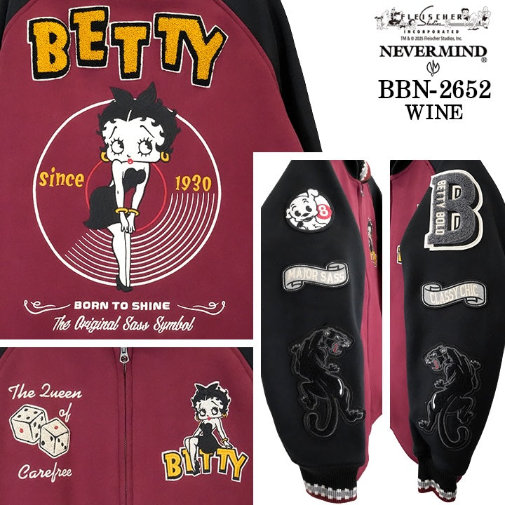 BETTY BOOP NEVERMIND BONDING PHARAOH JACKET ベティーブープ ネバーマインド コラボ ボンディング ファラオジャケット bbn-2652