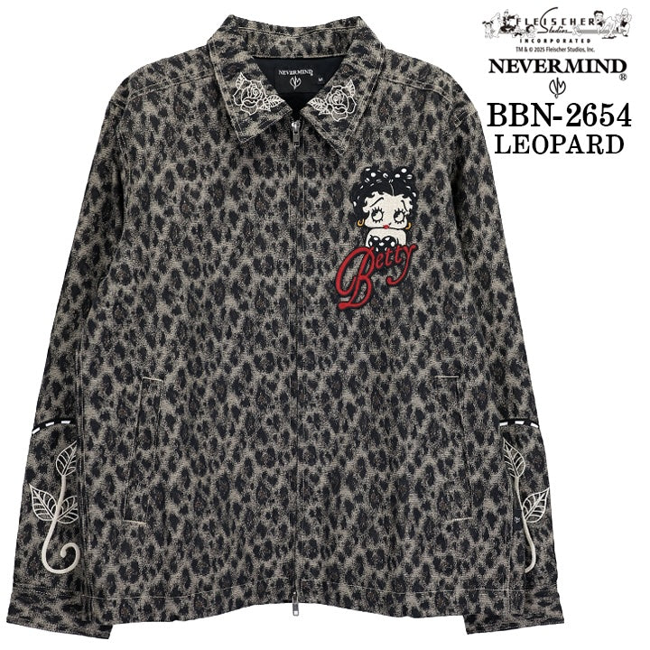 BETTY BOOP NEVERMIND SWING TOP JACKET ベティーブープ ネバーマインド コラボ スウィングトップ 中綿無し ジャケット bbn-2654