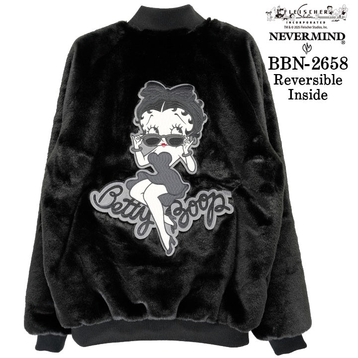 BETTY BOOP NEVERMIND REVERSIBLE SOUVENIR JACKET SKA ベティーブープ ネバーマインド リバーシブル スカジャン 裏ファー bbn-2658