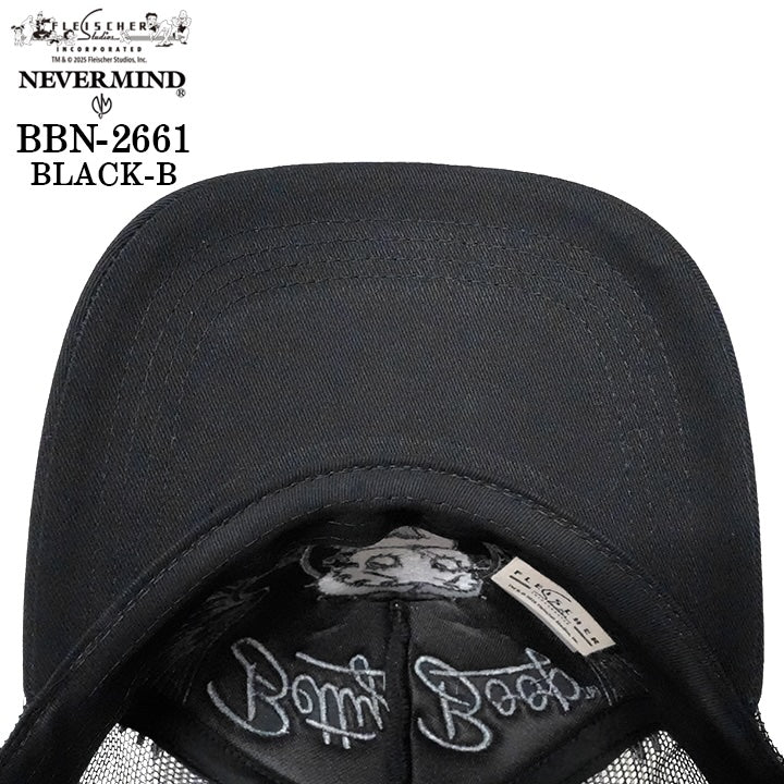 BETTY BOOP NEVERMIND TWILL MESH CAP ベティーブープ ネバーマインド ツイル メッシュ キャップ 帽子 bbn-2661