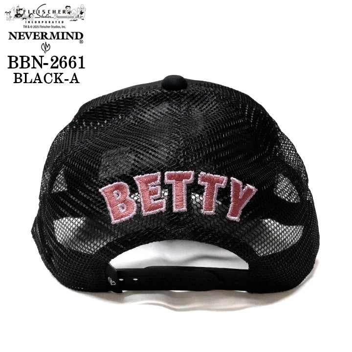 BETTY BOOP NEVERMIND TWILL MESH CAP ベティーブープ ネバーマインド ツイル メッシュ キャップ 帽子 bbn-2661