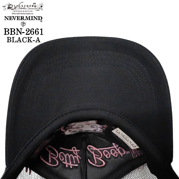 BETTY BOOP NEVERMIND TWILL MESH CAP ベティーブープ ネバーマインド ツイル メッシュ キャップ 帽子 bbn-2661