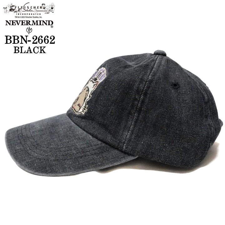 BETTY BOOP NEVERMIND DENIM 6PANEL CAP ベティーブープ ネバーマインド デニム ６パネル キャップ 帽子 bbn-2662