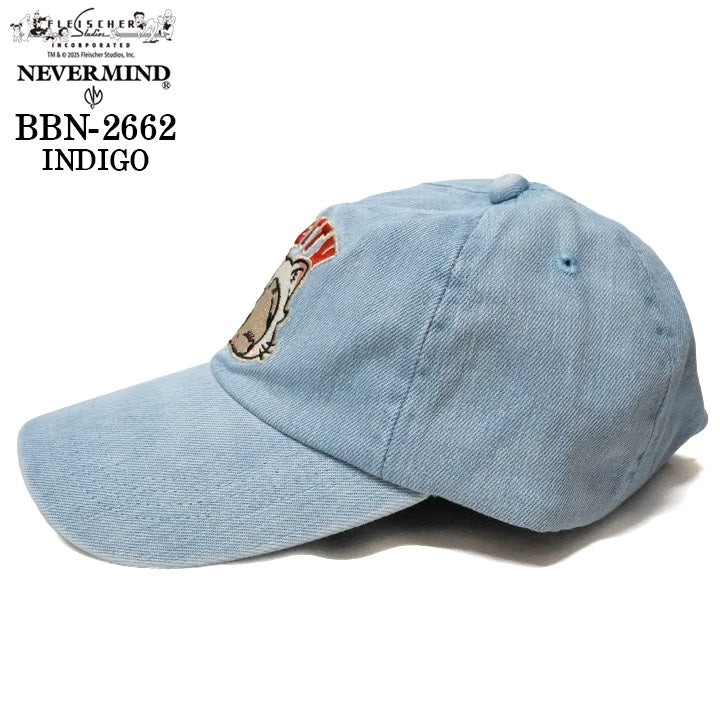 BETTY BOOP NEVERMIND DENIM 6PANEL CAP ベティーブープ ネバーマインド デニム ６パネル キャップ 帽子 bbn-2662