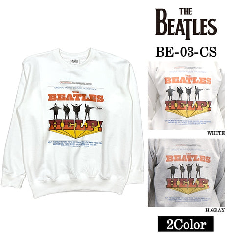 The Beatles ザ・ビートルズ HELP! 裏毛 クルーネック プルオーバー メンズ be-03-cs