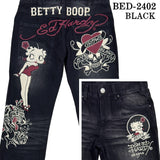 Ed Hardy×BETTY BOOP エドハーディー ベティ コラボ 刺繍 デニムパンツ ジーンズ ボトム bed-2402