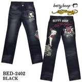 Ed Hardy×BETTY BOOP エドハーディー ベティ コラボ 刺繍 デニムパンツ ジーンズ ボトム bed-2402