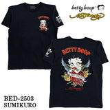Ed Hardy×BETTY BOOP エドハーディー ベディ コラボ 天竺 刺繍 半袖Tシャツ bed-2503