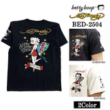 Ed Hardy×BETTY BOOP エドハーディー ベディ コラボ 天竺 刺繍 半袖Tシャツ bed-2504