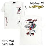 Ed Hardy×BETTY BOOP エドハーディー ベディ コラボ 天竺 刺繍 半袖Tシャツ bed-2504