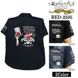 Ed Hardy×BETTY BOOP エドハーディー ベディ コラボ 刺繍 半袖シャツ bed-2505