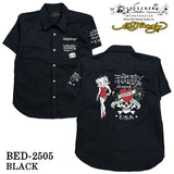 Ed Hardy×BETTY BOOP エドハーディー ベディ コラボ 刺繍 半袖シャツ bed-2505