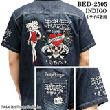 Ed Hardy×BETTY BOOP エドハーディー ベディ コラボ 刺繍 半袖シャツ bed-2505