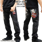 Ed Hardy×BETTY BOOP エドハーディー ベティ コラボ 刺繍 デニムパンツ ジーンズ ボトム bed-2506