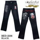 Ed Hardy×BETTY BOOP エドハーディー ベティ コラボ 刺繍 デニムパンツ ジーンズ ボトム bed-2506