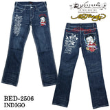 Ed Hardy×BETTY BOOP エドハーディー ベティ コラボ 刺繍 デニムパンツ ジーンズ ボトム bed-2506
