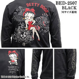 Ed Hardy BETTY BOOP TEE L/S T-SHIRT エドハーディー ベディ コラボ 天竺 刺繍 ロンTEE 長袖Tシャツ bed-2507