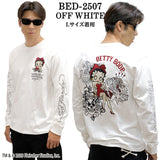 Ed Hardy BETTY BOOP TEE L/S T-SHIRT エドハーディー ベディ コラボ 天竺 刺繍 ロンTEE 長袖Tシャツ bed-2507