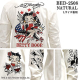 Ed Hardy BETTY BOOP TEE L/S T-SHIRT エドハーディー ベディ コラボ 天竺 刺繍 ロンTEE 長袖Tシャツ bed-2508