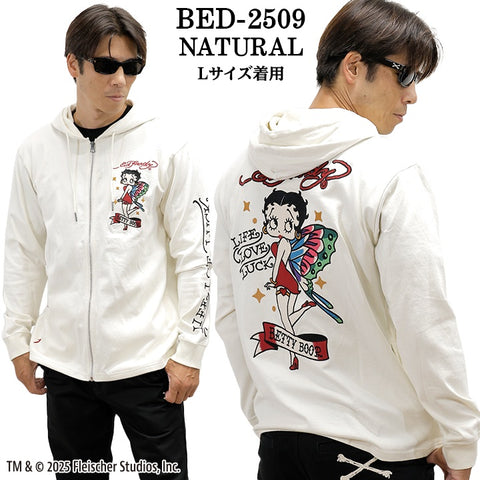Ed Hardy BETTY BOOP F/Z PARKA HOODIE エドハーディー ベディ コラボ 天竺 パーカー bed-2509