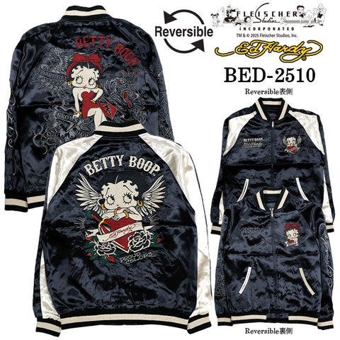 Ed Hardy×BETTY BOOP REVERSIBLE SOUVENIR JACKET SKA エドハーディー ベディ コラボ 刺繍 リバーシブル スカジャン bed-2510
